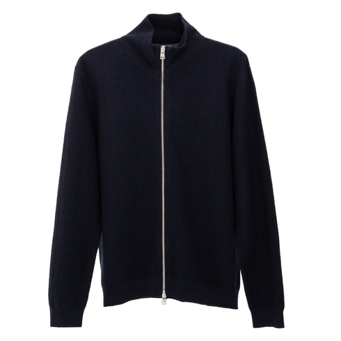 Norse Projects Links Cotton Linen Zip Jacket Dark Navy N45-06357004 5711610323735 Front Degli Uberti